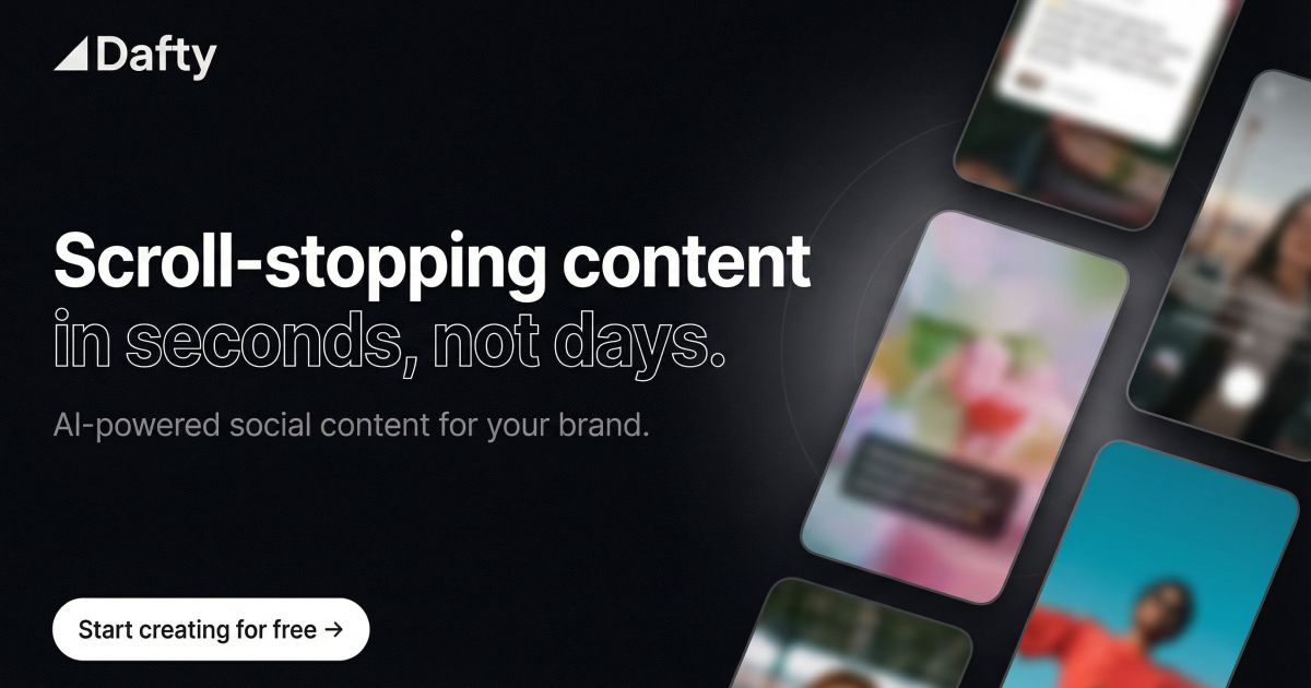Dafty - AI Social Content for Your Brand